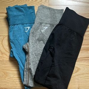 3x gym shark leggings. XS
